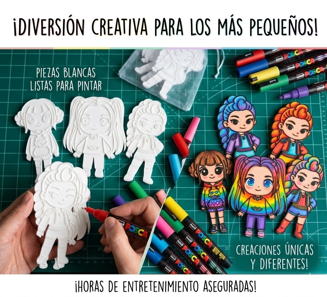 Figuras 3D personalizadas pintables para niños